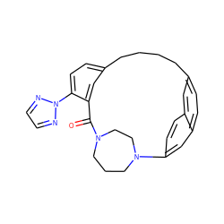 O=C1c2cc(ccc2-n2nccn2)CCCCc2ccc3cc(ccc3c2)N2CCCN1CC2 ZINC000040874904