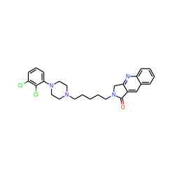 O=C1c2cc3ccccc3nc2CN1CCCCCN1CCN(c2cccc(Cl)c2Cl)CC1 ZINC000096922224