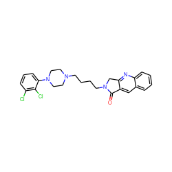 O=C1c2cc3ccccc3nc2CN1CCCCN1CCN(c2cccc(Cl)c2Cl)CC1 ZINC000096922218