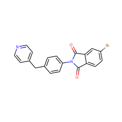 O=C1c2ccc(Br)cc2C(=O)N1c1ccc(Cc2ccncc2)cc1 ZINC000003118594