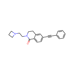 O=C1c2ccc(C#Cc3ccccc3)cc2CCN1CCN1CCC1 ZINC000066098623