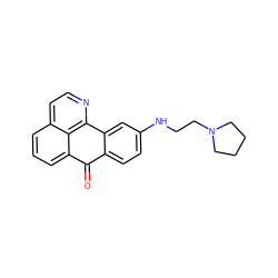 O=C1c2ccc(NCCN3CCCC3)cc2-c2nccc3cccc1c23 ZINC000073311227