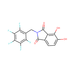 O=C1c2ccc(O)c(O)c2C(=O)N1Cc1c(F)c(F)c(F)c(F)c1F ZINC000043075097