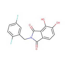 O=C1c2ccc(O)c(O)c2C(=O)N1Cc1cc(F)ccc1F ZINC000043075372