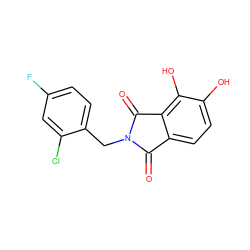 O=C1c2ccc(O)c(O)c2C(=O)N1Cc1ccc(F)cc1Cl ZINC000042923092