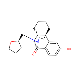 O=C1c2ccc(O)cc2[C@@]23CCCC[C@H]2[C@@H]1N(C[C@H]1CCCO1)CC3 ZINC000013532266