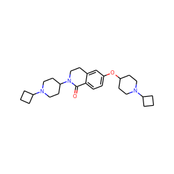 O=C1c2ccc(OC3CCN(C4CCC4)CC3)cc2CCN1C1CCN(C2CCC2)CC1 ZINC000653757890