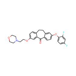 O=C1c2ccc(Oc3ccc(F)cc3F)cc2CCc2ccc(OCCN3CCOCC3)cc21 ZINC000095573073