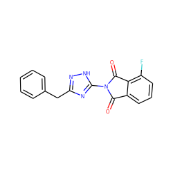 O=C1c2cccc(F)c2C(=O)N1c1nc(Cc2ccccc2)n[nH]1 ZINC000064593931