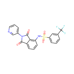 O=C1c2cccc(NS(=O)(=O)c3cccc(C(F)(F)F)c3)c2C(=O)N1c1cccnc1 ZINC000653851608