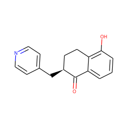 O=C1c2cccc(O)c2CC[C@@H]1Cc1ccncc1 ZINC000013824072