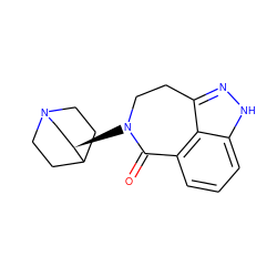 O=C1c2cccc3[nH]nc(c23)CCN1[C@@H]1CN2CCC1CC2 ZINC000096169941