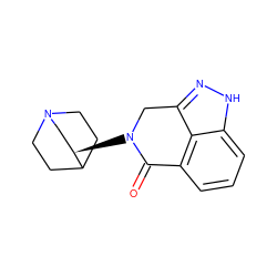 O=C1c2cccc3[nH]nc(c23)CN1[C@@H]1CN2CCC1CC2 ZINC000066112075