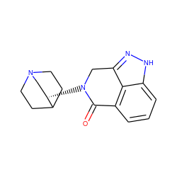 O=C1c2cccc3[nH]nc(c23)CN1[C@H]1CN2CCC1CC2 ZINC000066251873