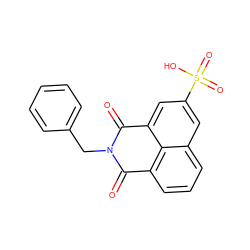 O=C1c2cccc3cc(S(=O)(=O)O)cc(c23)C(=O)N1Cc1ccccc1 ZINC000073658765