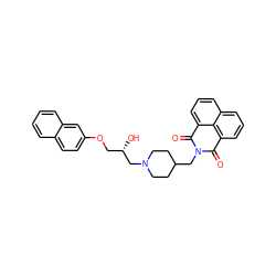 O=C1c2cccc3cccc(c23)C(=O)N1CC1CCN(C[C@@H](O)COc2ccc3ccccc3c2)CC1 ZINC000008687389