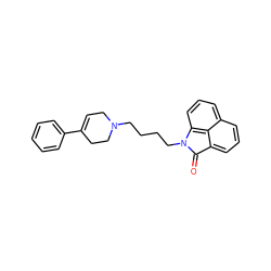 O=C1c2cccc3cccc(c23)N1CCCCN1CC=C(c2ccccc2)CC1 ZINC000013531154