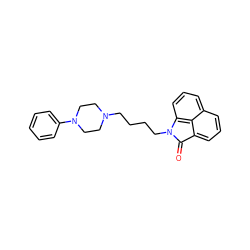 O=C1c2cccc3cccc(c23)N1CCCCN1CCN(c2ccccc2)CC1 ZINC000013531163