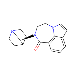 O=C1c2cccc3ccn(c23)CCN1[C@@H]1CN2CCC1CC2 ZINC000166541936