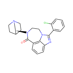 O=C1c2cccc3nc(-c4ccccc4Cl)n(c23)CCN1[C@@H]1CN2CCC1CC2 ZINC000166531114