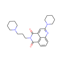 O=C1c2cccc3nc(N4CCCCC4)cc(c23)C(=O)N1CCCN1CCCCC1 ZINC000169351732