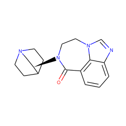 O=C1c2cccc3ncn(c23)CCN1[C@@H]1CN2CCC1CC2 ZINC000198049132