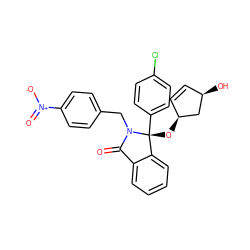 O=C1c2ccccc2[C@@](O[C@H]2C=C[C@@H](O)C2)(c2ccc(Cl)cc2)N1Cc1ccc([N+](=O)[O-])cc1 ZINC000066102844