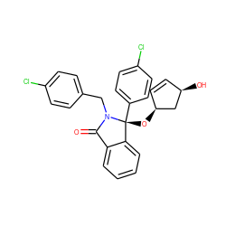 O=C1c2ccccc2[C@@](O[C@H]2C=C[C@@H](O)C2)(c2ccc(Cl)cc2)N1Cc1ccc(Cl)cc1 ZINC000066102835