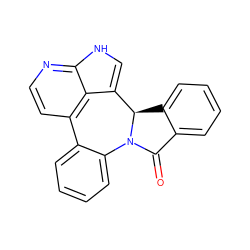 O=C1c2ccccc2[C@@H]2c3c[nH]c4nccc(c34)-c3ccccc3N12 ZINC000045336249