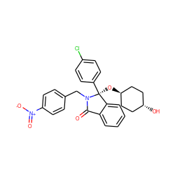 O=C1c2ccccc2[C@](O[C@H]2CC[C@H](O)CC2)(c2ccc(Cl)cc2)N1Cc1ccc([N+](=O)[O-])cc1 ZINC000254010460