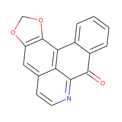 O=C1c2ccccc2-c2c3c(cc4ccnc1c24)OCO3 ZINC000000006256