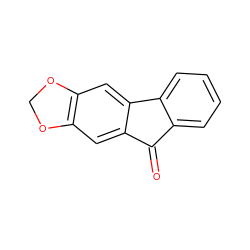 O=C1c2ccccc2-c2cc3c(cc21)OCO3 ZINC000013604098