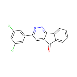 O=C1c2ccccc2-c2nnc(-c3cc(Cl)cc(Cl)c3)cc21 ZINC000013743557