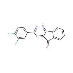 O=C1c2ccccc2-c2nnc(-c3ccc(F)c(F)c3)cc21 ZINC000003104594