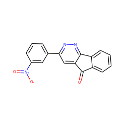 O=C1c2ccccc2-c2nnc(-c3cccc([N+](=O)[O-])c3)cc21 ZINC000013781203