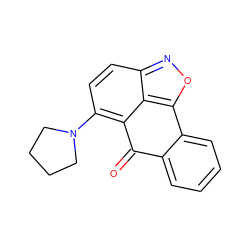 O=C1c2ccccc2-c2onc3ccc(N4CCCC4)c1c23 ZINC000000265971