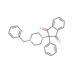 O=C1c2ccccc2C(=O)C1(c1ccccc1)N1CCN(Cc2ccccc2)CC1 ZINC000020178051