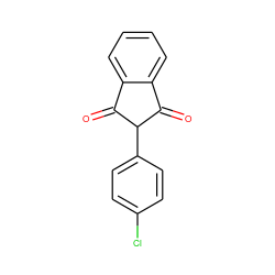 O=C1c2ccccc2C(=O)C1c1ccc(Cl)cc1 ZINC000100003913