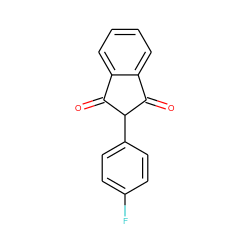 O=C1c2ccccc2C(=O)C1c1ccc(F)cc1 ZINC000100091724