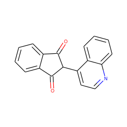 O=C1c2ccccc2C(=O)C1c1ccnc2ccccc12 ZINC000013124108