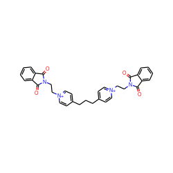 O=C1c2ccccc2C(=O)N1CC[n+]1ccc(CCCc2cc[n+](CCN3C(=O)c4ccccc4C3=O)cc2)cc1 ZINC000027984037