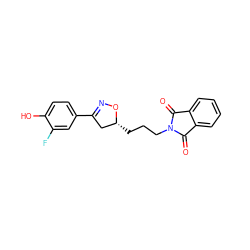 O=C1c2ccccc2C(=O)N1CCC[C@@H]1CC(c2ccc(O)c(F)c2)=NO1 ZINC000043013864