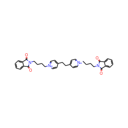 O=C1c2ccccc2C(=O)N1CCCC[n+]1ccc(CCc2cc[n+](CCCCN3C(=O)c4ccccc4C3=O)cc2)cc1 ZINC000027984649