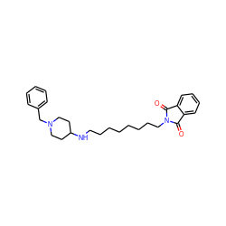 O=C1c2ccccc2C(=O)N1CCCCCCCCNC1CCN(Cc2ccccc2)CC1 ZINC000299855949