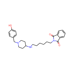 O=C1c2ccccc2C(=O)N1CCCCCCNC1CCN(Cc2ccc(O)cc2)CC1 ZINC000299861002