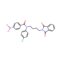 O=C1c2ccccc2C(=O)N1CCCCN(C(=O)c1ccc([N+](=O)[O-])cc1)c1ccc(Cl)cc1 ZINC000003000358