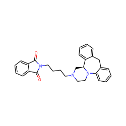 O=C1c2ccccc2C(=O)N1CCCCN1CCN2c3ccccc3Cc3ccccc3[C@@H]2C1 ZINC000028869889