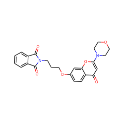 O=C1c2ccccc2C(=O)N1CCCOc1ccc2c(=O)cc(N3CCOCC3)oc2c1 ZINC000013676994