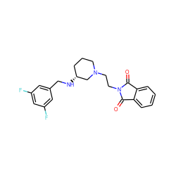 O=C1c2ccccc2C(=O)N1CCN1CCC[C@@H](NCc2cc(F)cc(F)c2)C1 ZINC001772595791