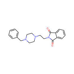 O=C1c2ccccc2C(=O)N1CCN1CCN(Cc2ccccc2)CC1 ZINC000019924977